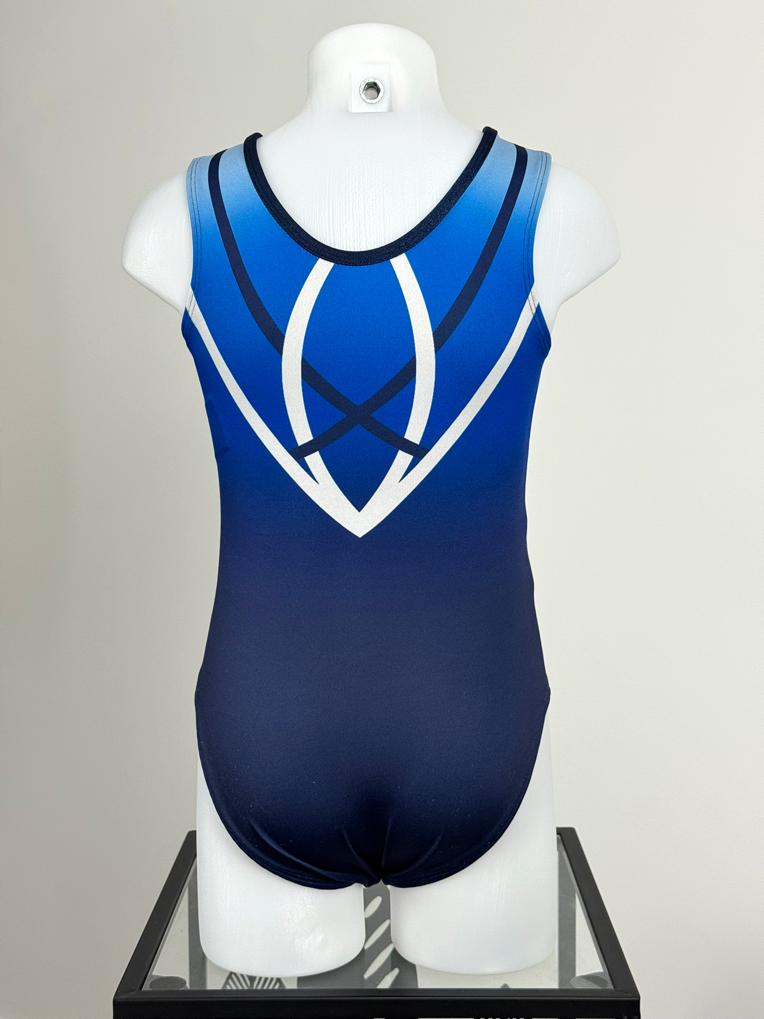 Justaucorps d'occasion GAF Glitterpakjes bleu, vue de derrière, taille 8-10 ans