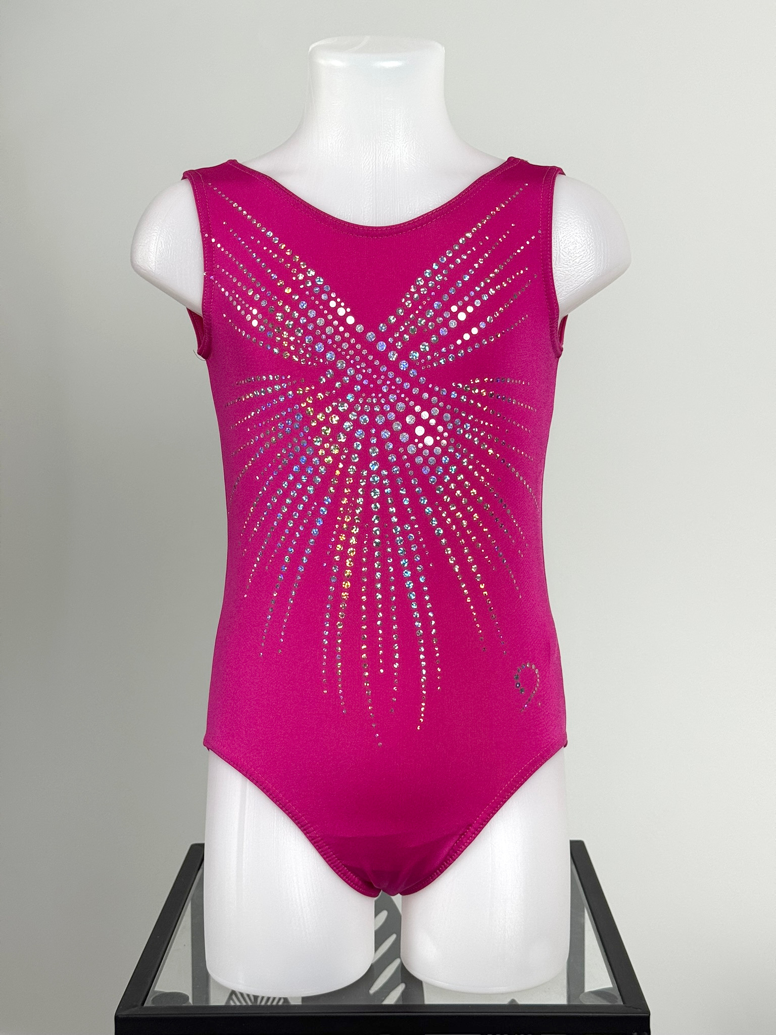Justaucorps d'occasion GAF Nine-Nine rose, vue de face, taille 8-10 ans