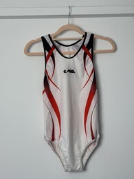 leotard Moreau GAM blanc & rouge, vue de face, 14A