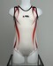 leotard Moreau GAM blanc &amp;amp; rouge, vue de face, 12A