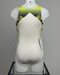 leotard Moreau GAM blanc &amp;amp; vert, vue de dos, 8A