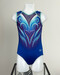 Justaucorps d'occasion GAF KV leotards bleu, vue de face, taille 8-10 ans